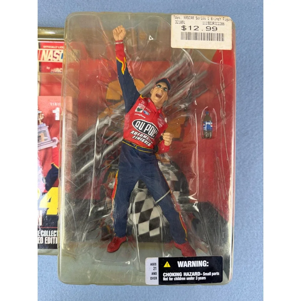 McFarlane NASCAR Action Figure Jeff Gordon 6-Inch Red Blue 2003 Series 1 DuPont‎